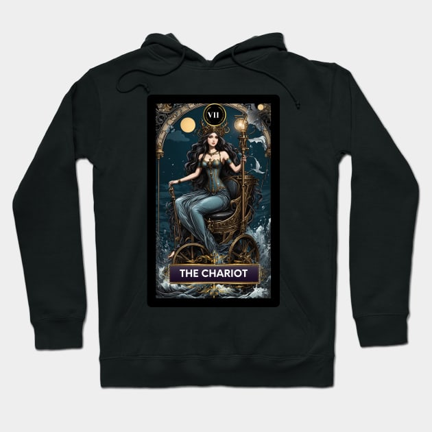 The Chariot Mermaid Tarot Card Hoodie by MGRCLimon